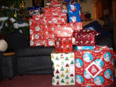 Charlie's presents (before going in the sacks).