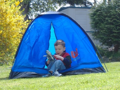 Camping in the garden