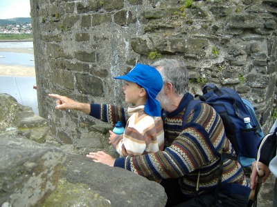 Looking out over Conwy with Grandad