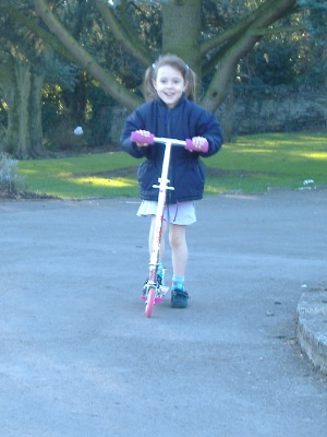 Scooting in the park
