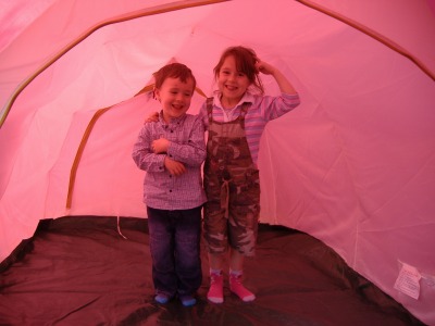 Exploring Mummy's old tent