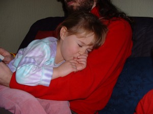 1 January - Asleep in Daddy's arms